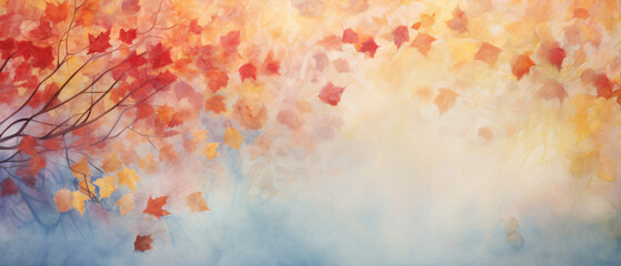 Obraz na płótnie Canvas Watercolor abstract art background autumn