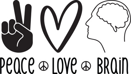 Peace Love SVG T-Shirt Design