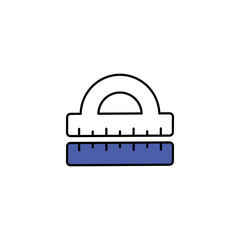 Fototapeta premium Ruler icon design with white background stock illustration