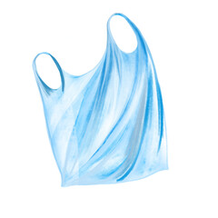plastic bag white background Suitable for campaigns to promote trash and marine litter around the world.