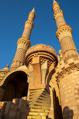 Obraz premium Al Mustafa mosque, a large Islamic temple in the city center, Sharm el Sheikh, Egypt, Africa