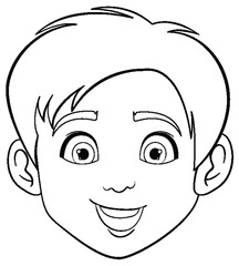 Obraz premium Coloring Pages: Outline of Man's Face