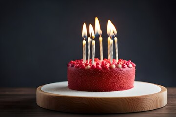 birthday cake with candle