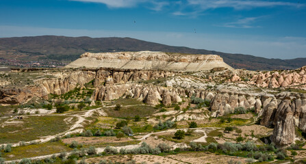 Spring view of Rose Valley in Cappadocia located in Chavusin village, Nevsehir district, Turkey, Asia.