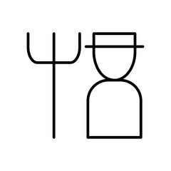 gardener line icon