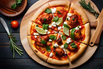 pizza with vegetables