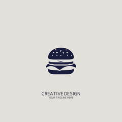 ハンバーガーのロゴのベクター画像