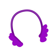 Purple earmuff for winter illustration