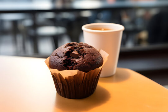 Espresso Chocolate Muffin, a rich marriage of bold espresso and velvety chocolate, nestled in a liner