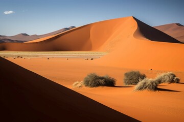 Fototapeta na wymiar African desert landscape. Generate Ai