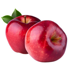 Fresh Red Apple fruit isolated a transparent background
