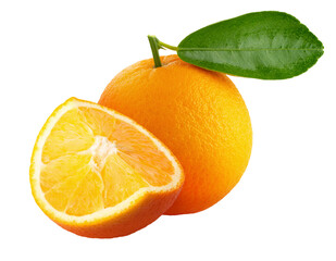 Orange fruit isolated on a transparent background