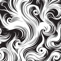 Abstract Floral texture, black and white abstract fire texture, Vector Illustration, SVG