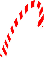 Obraz premium christmas cane on white