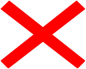 Obraz premium red and white cross