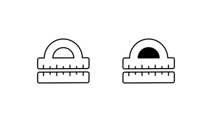 Fototapeta premium Ruler icon design with white background stock illustration