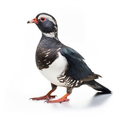 Obraz premium Parakeet auklet bird isolated on white background.