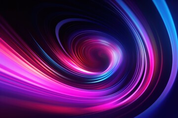 neon purple and pink spiral with black background
