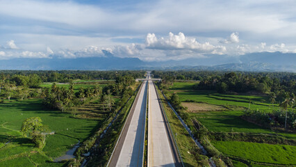 Sigli Banda Aceh toll road in Aceh Province, Indonesia