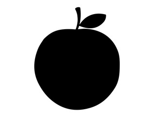 Peach silhouette vector art white background