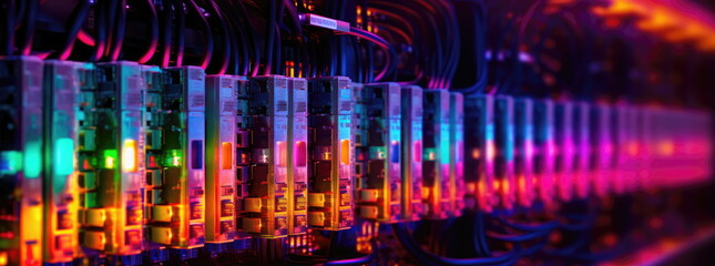 Data center and network devices in high performance operation. Generative AI based.