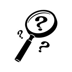 Magnifying glass question mark icon sign vector illustration