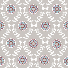 Colourful and Monochrome Flowers ,seamless pattern ,prints background