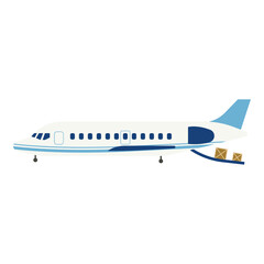 Cargo plane flat illustration