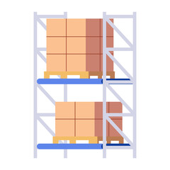 Parcel shelf flat illustration