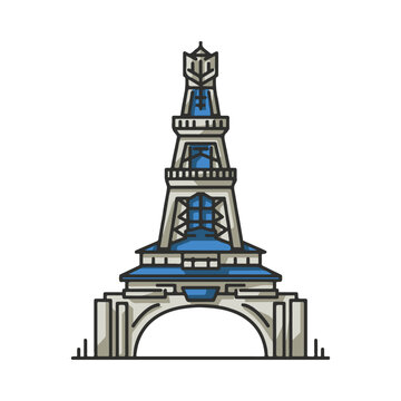 Limboto Tower of Glory Indonesian Landmark Illustration