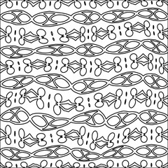  Stylish texture with figures from lines.Abstract black and white pattern for web page, textures, card, poster, fabric, textile. Monochrome graphic repeating design.