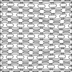  Stylish texture with figures from lines.Abstract black and white pattern for web page, textures, card, poster, fabric, textile. Monochrome graphic repeating design.