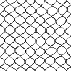 Naklejka premium Stylish texture with figures from lines.Abstract black and white pattern for web page, textures, card, poster, fabric, textile. Monochrome graphic repeating design.