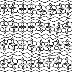  Stylish texture with figures from lines.Abstract black and white pattern for web page, textures, card, poster, fabric, textile. Monochrome graphic repeating design. 