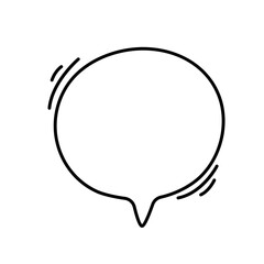 Hand drawn text box. Cute cartoon style talking dialogue.
