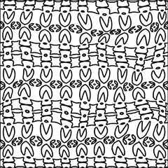  Stylish texture with figures from lines.Abstract black and white pattern for web page, textures, card, poster, fabric, textile. Monochrome graphic repeating design. 