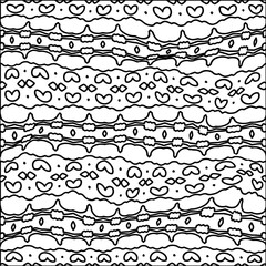 Obraz premium Stylish texture with figures from lines.Abstract black and white pattern for web page, textures, card, poster, fabric, textile. Monochrome graphic repeating design. 