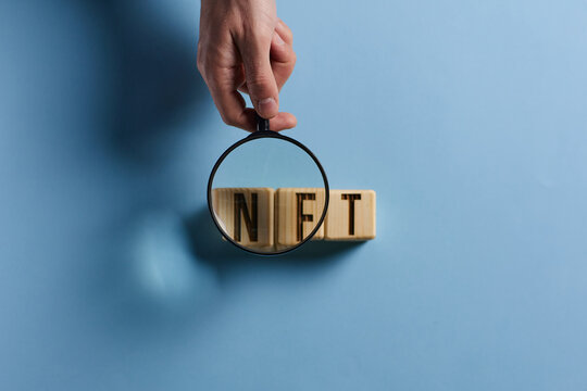 Future of art NFT market. Cryptocurrencies and e-commerce. Production and sale Non fungible token.