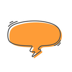 Hand drawn text box. Cute cartoon style talking dialogue.
