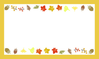 可愛い秋のフレーム素材