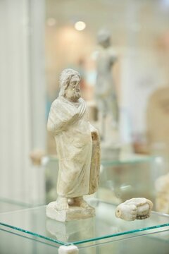Anapa, Russia - September 07, 2022: Gorgippia Museum. The exposition of the ancient Greek period.