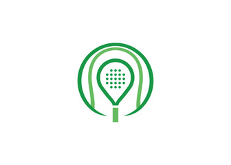 Padel logo padel ball club icon logo design vector