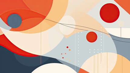 Obraz premium Minimalistic background with circle patterns, creating a simple and futuristic impression.