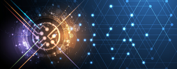 Technology abstract futuristic background for internet business. Big data concept.