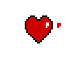 pixel heart pixel art illustration