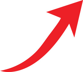 Red arrow symbol on white background. Arrows for app, website, social media and digital graphic vector illustration. Arrow Icons