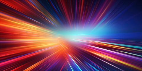 Obraz premium Abstract colorful speed motion blur striped glitch