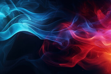 Obraz premium Colored smoke on a black background. Background for the site. AI generative.