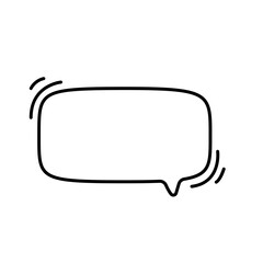 Hand drawn text box. Cute cartoon style talking dialogue.