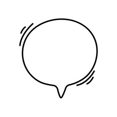 Hand drawn text box. Cute cartoon style talking dialogue.